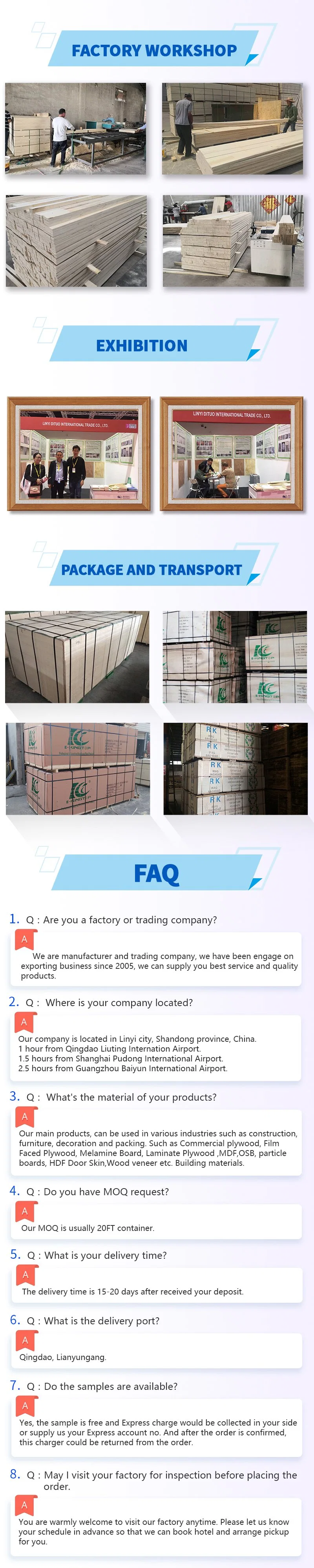 Wood Timber Frame, LVL Door Frame, LVL Bed Slat, LVL for Packing